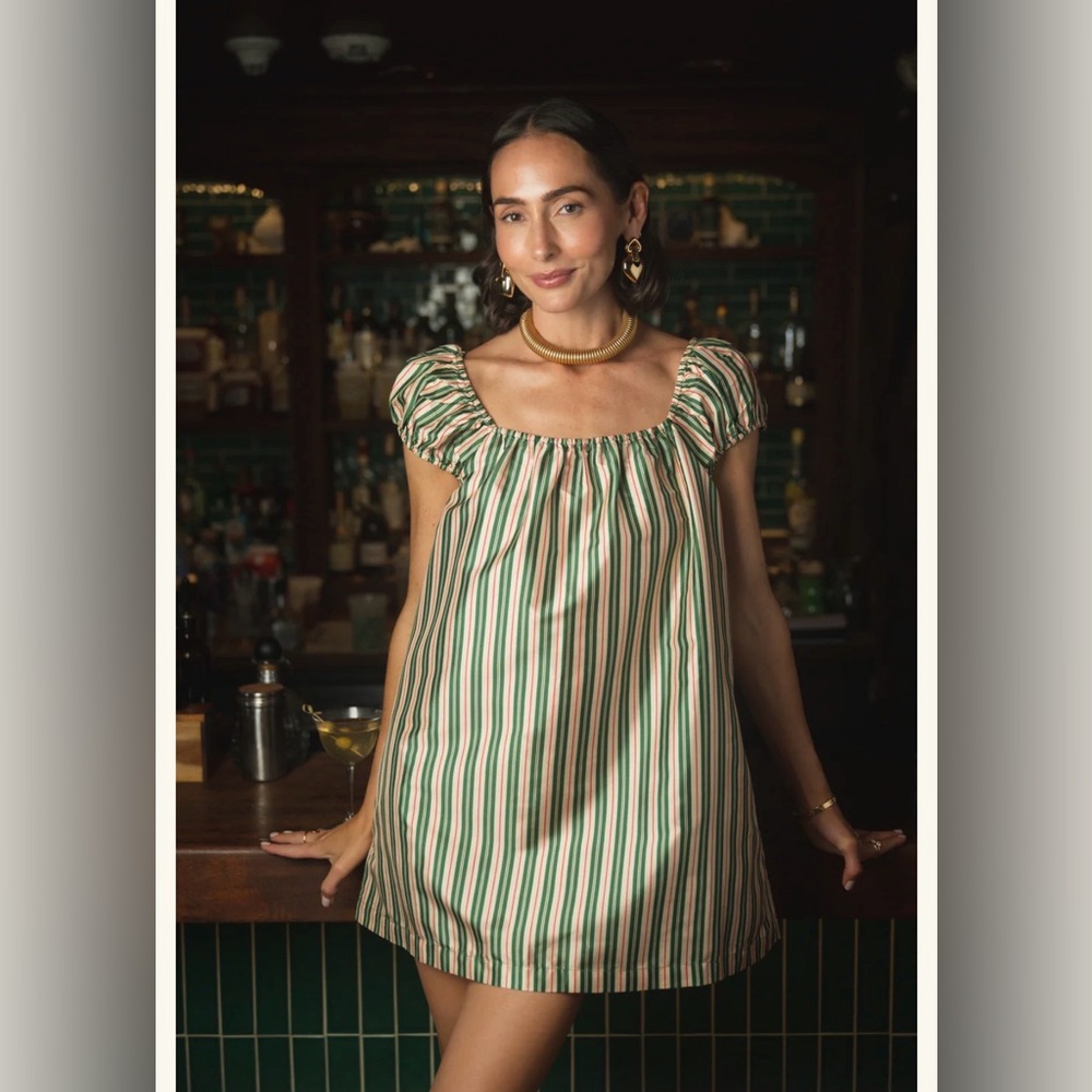 LaMaregold Ophelia Dress in Christmas Stripe